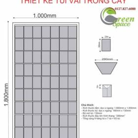 Túi vải trồng cây thiết kế