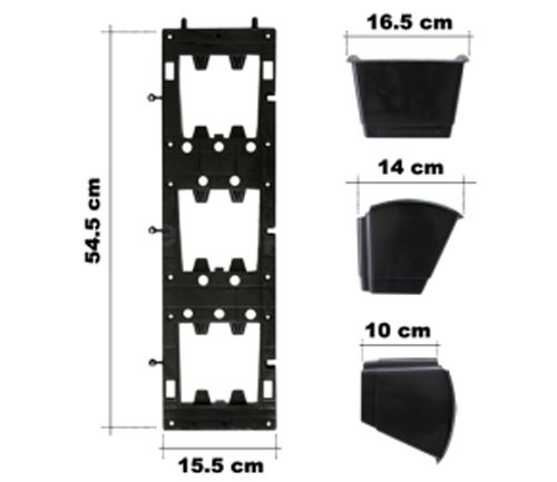 Chậu nhựa treo tường 52x15.5