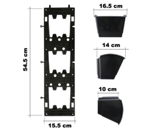 Chậu nhựa treo tường 47x15.5